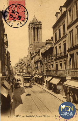 185-173 - cl_03_050_Caen - La rue St-Jean et l'église.jpg