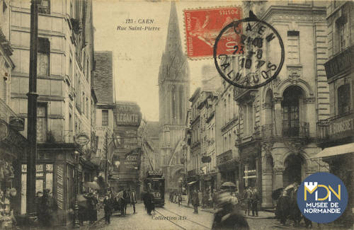 43 -1910- Cl_04_220_CAEN- Rue St-Pierre.jpg